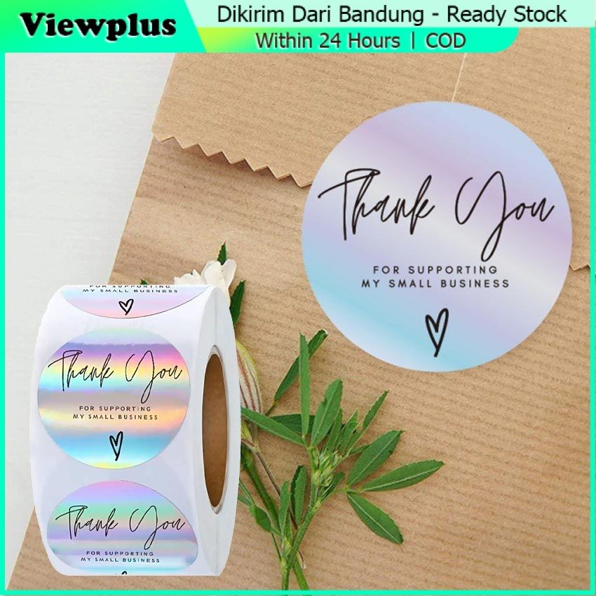 

1 roll (500 pcs) Stiker Label Tulisan Thank You For Supporting My Small Business I Stiker Packing I Stiker Craft