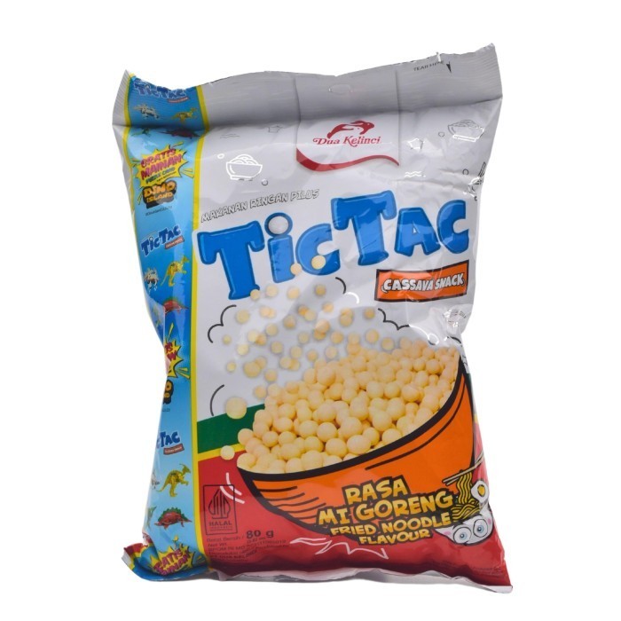 

DUA KELINCI KERIPIK TORTILA TOSTOS / RONI / TICTAC / SUKRO / KACANG KORO - TICTAC SAPI @10