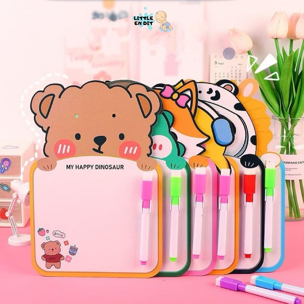 

Poohstation ATK21 Papan Tulis Mini Anak Karakter Lucu/ Papan Gambar Tali Gantung