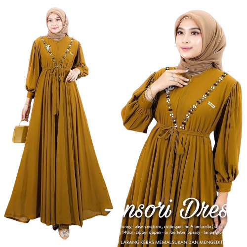 [HOT NEW] Ansori Dress Kondangan Crinke Airflow Premium Import