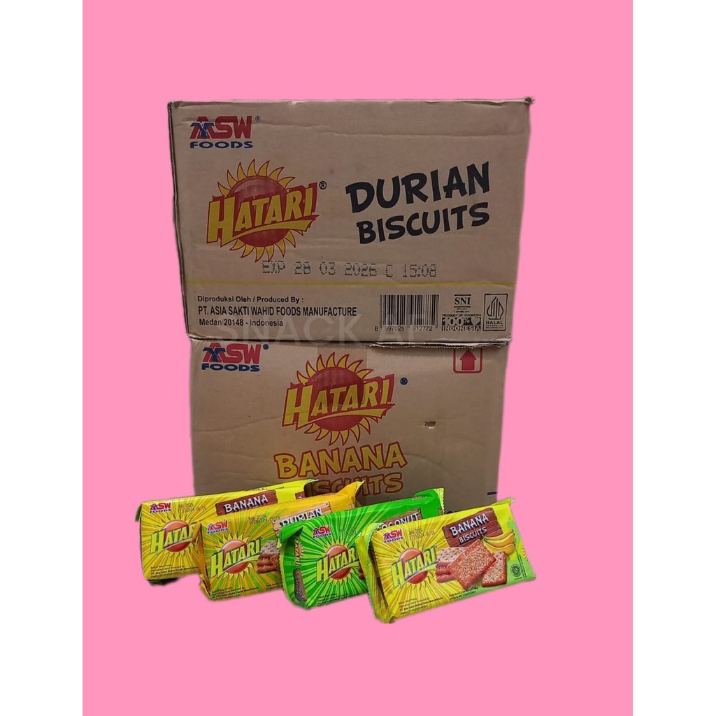 

Hatari Biscuit Mini Rasa Durian Karton isi 40 pcs X 90 gr