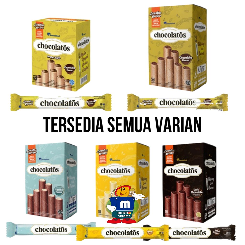 

CHOCOLATOS ROLL gery chocolatos roll garuda food cokolatos [24 pcs / 1 box]