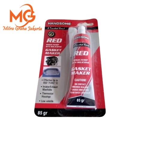 

LEM RED SILICONE 85 GRAM RED SEALANT TUBE LEM GASKET RED TAHAN PANAS MGJ
