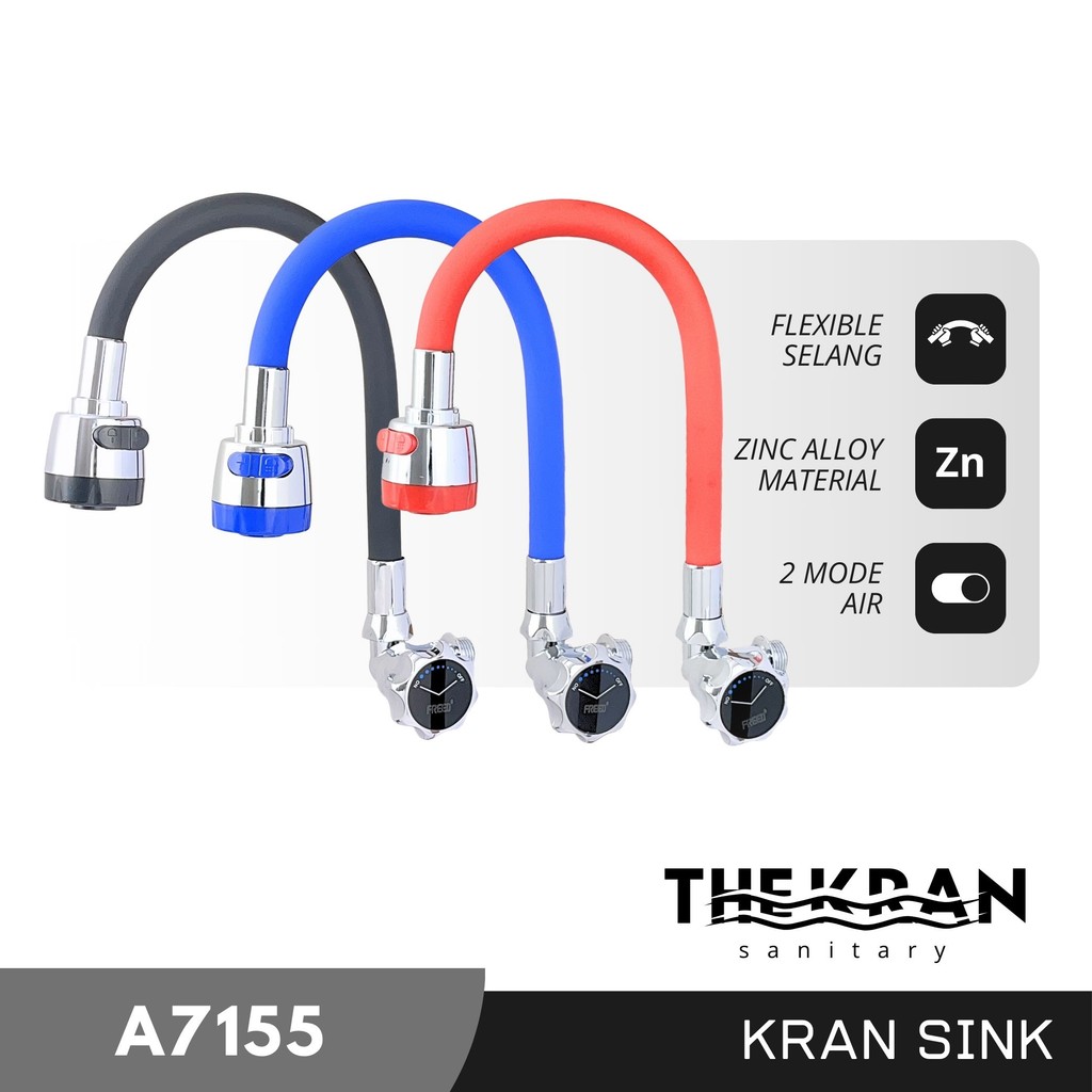 TKR Kran Angsa Flexible Warna / Kran Wastafel Warna / Kran Angsa Freed A7155 Tembok