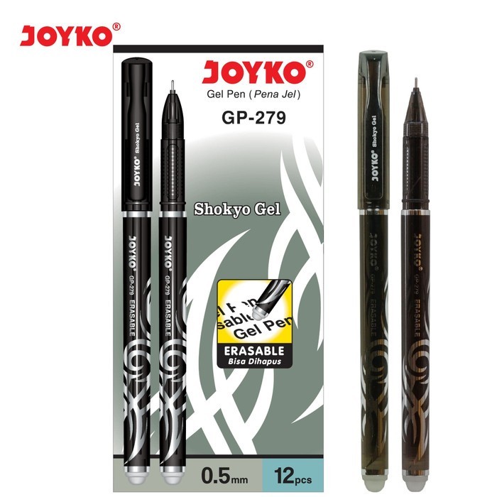 

TERMURAH Joyko Gel Pen GP-279 Shokyo Gel Erasable ( BISA DIHAPUS) - Hitam