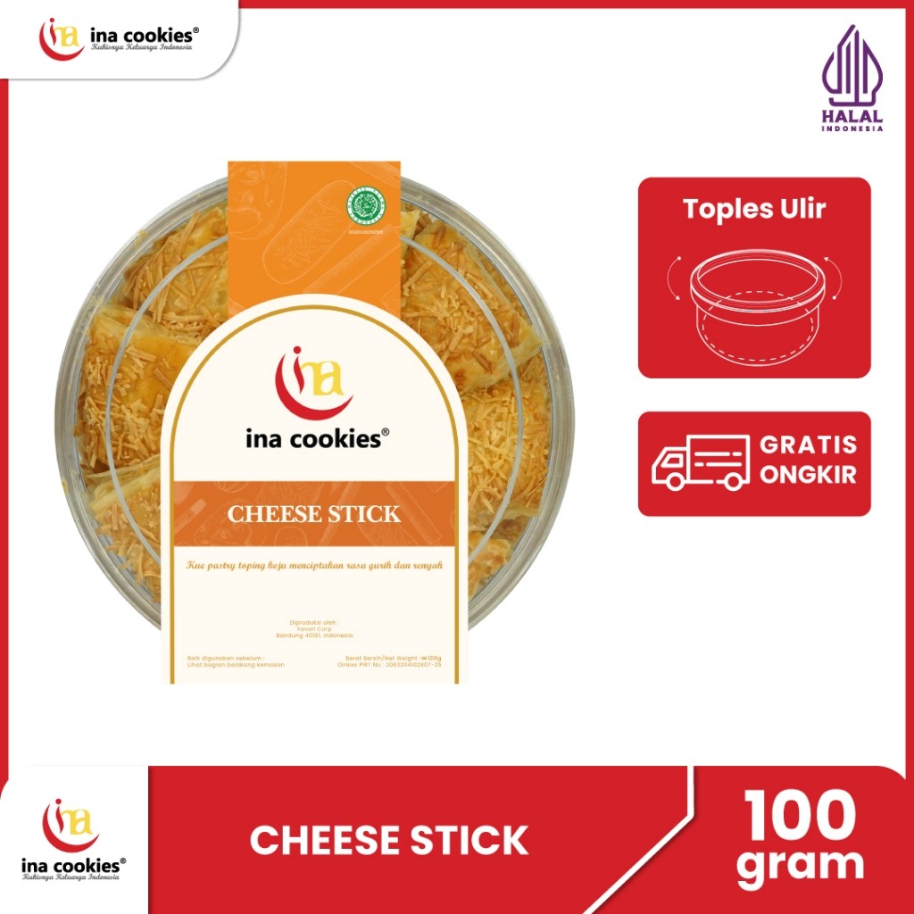 

Ina Cookies Kue Kering Premium Cheese Stick Reguler