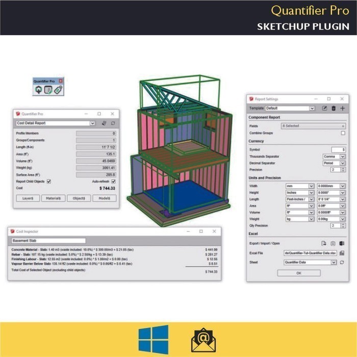 (WIN) Quantifier Pro - Sketchup Plugin