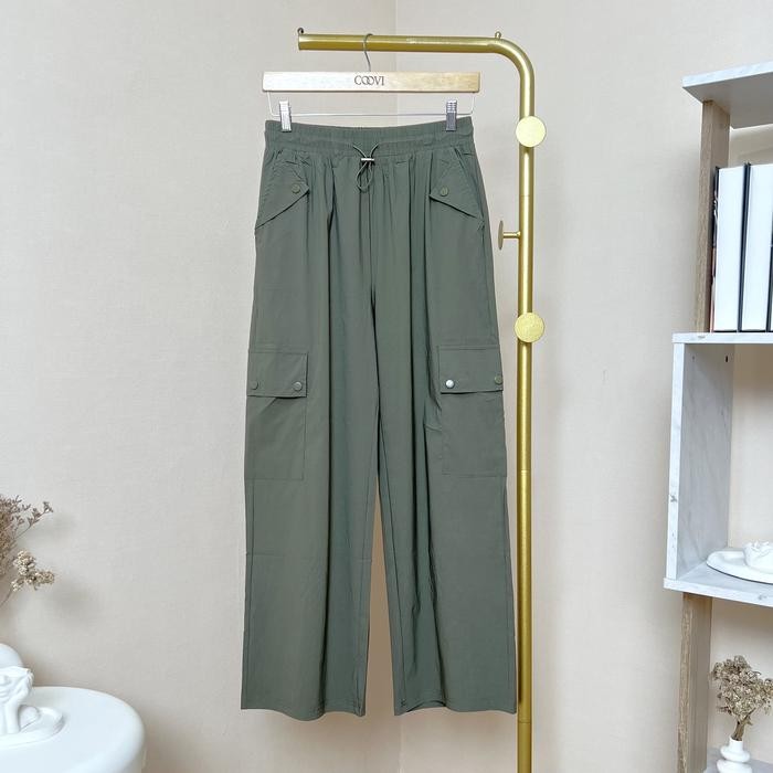MUMPUNG PROMOCOOVI Zinzy Cargo Pants Jumbo Cotton Stretch - Celana Panjang Cargo Wanita Stretch - Sa