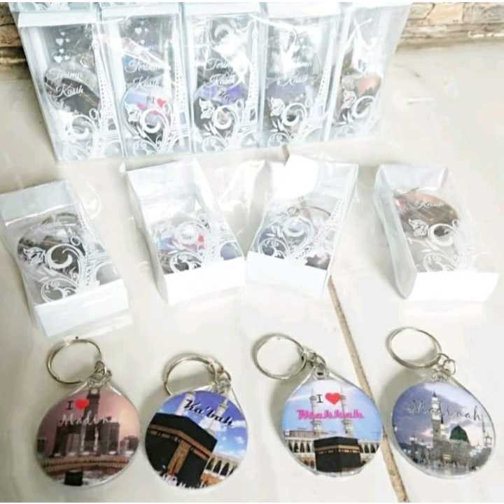[oddsolshop] pekanbaru/Souvenir Pernikahan/Oleh2 Haji dan Umroh Gantungan Kunci Mekah KEMAS MIKA