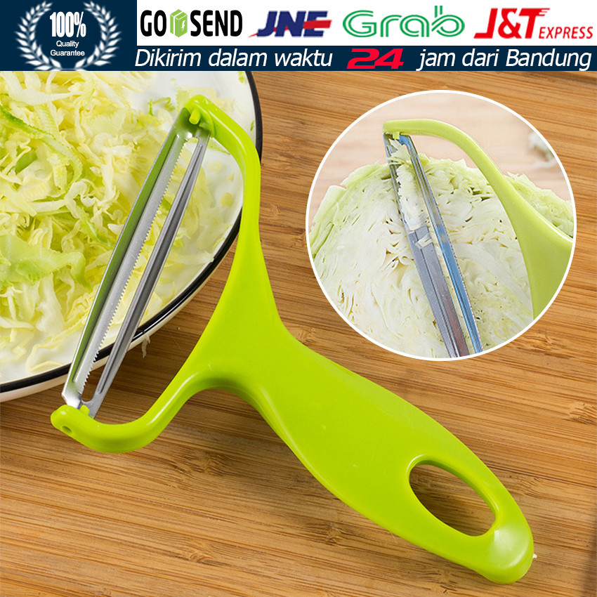 Parutan Sayur Stainless Steel Extra Wide / Alat Serut 4 Fungsi untuk Kubis, Wortel, Buah & Salad, An