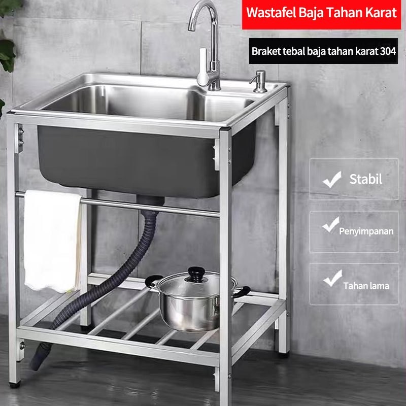 Terlaris Stainless Steel 7540 meja cuci piring SUS 304 Bak  Kitchen sink Modern Kitchen Sink rak kom