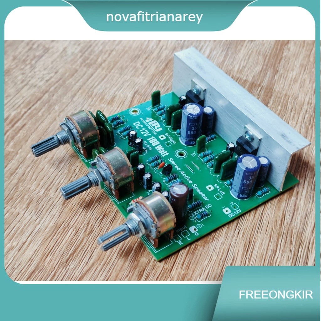 AMPLI DC ACTIVE SPEAKER STEREO DC 12VOLT 100WATT