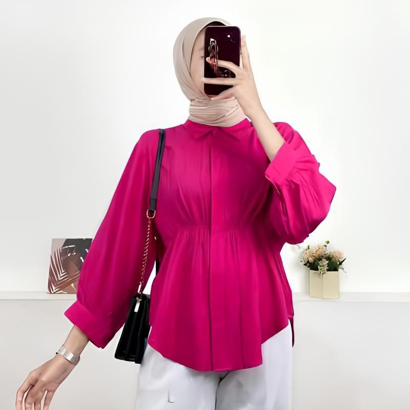 Aiko Shirt Blouse | Kemeja Kerut Wanita | KEMEJA AIKO TERBARU