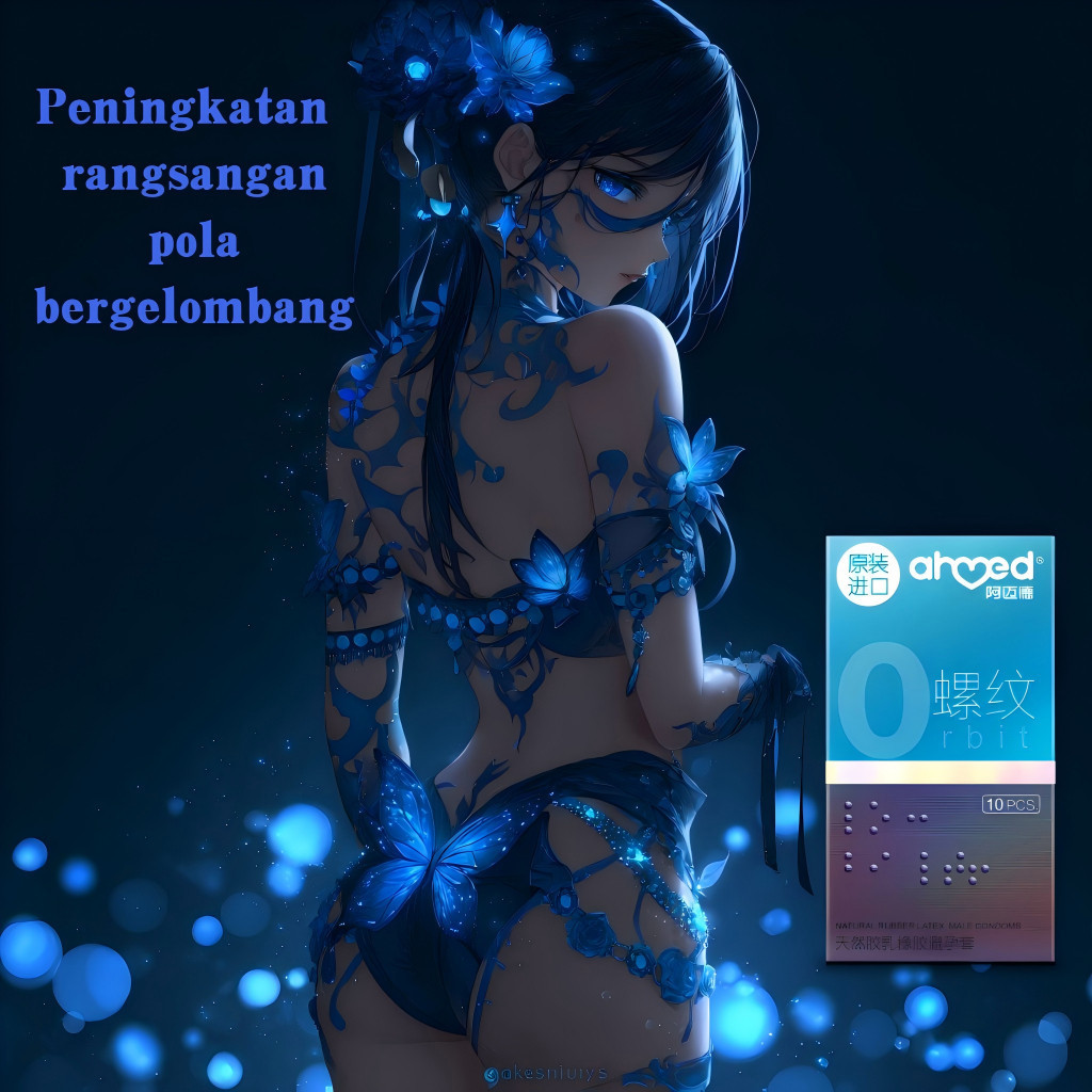 Paket Romantis Ahmed 10 pcs Kondom Premium 52mm + Bonus Tisu Perpanjang Cinta kondom gerijii mutiara