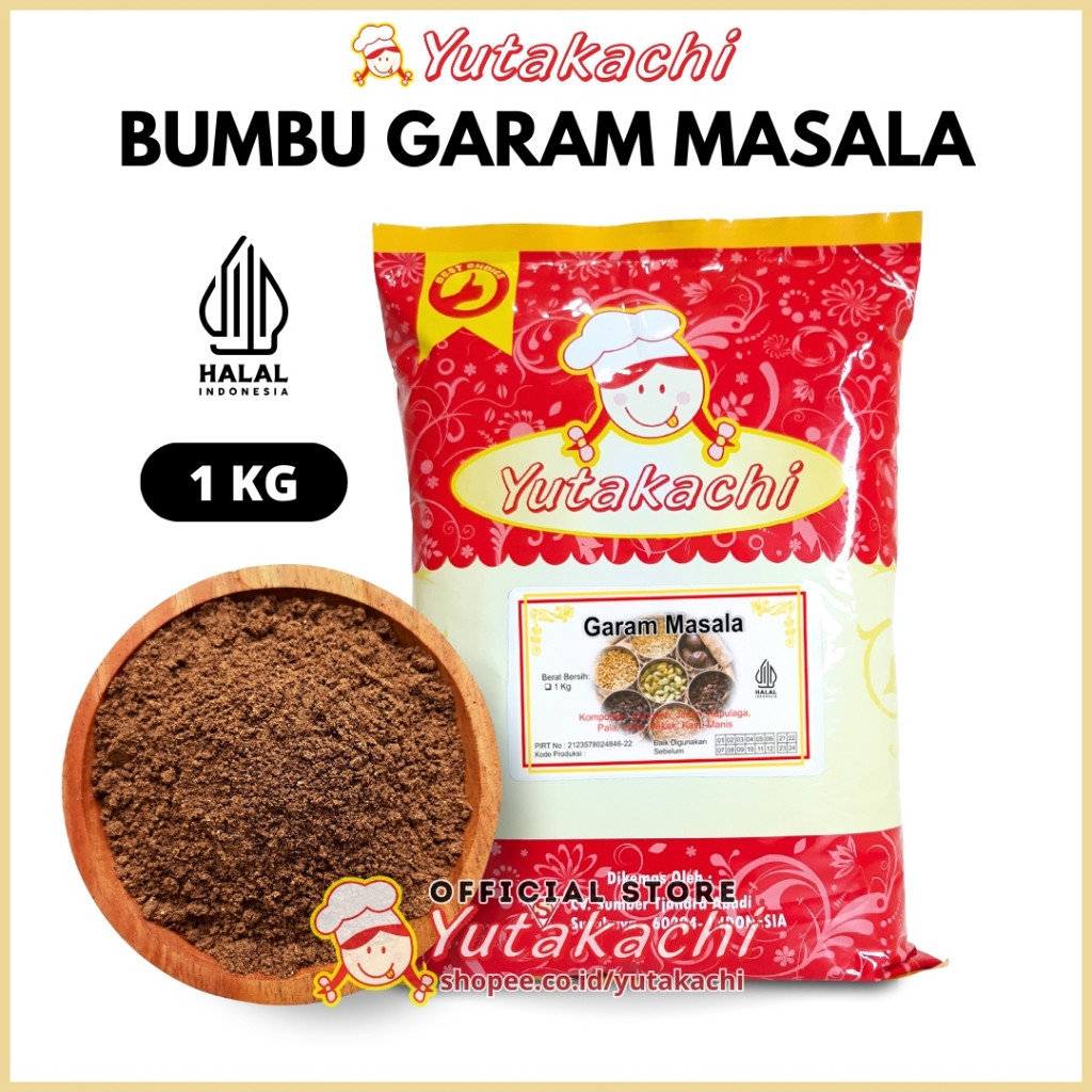 

Bumbu Garam Masala Bubuk 1 kg Yutakachi / Bumbu Nasi Kebuli / Nasi Biryani / Masakan India / Arab