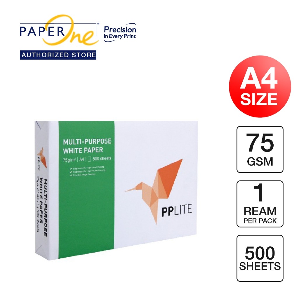 

PP Lite Kertas A4 75gr Copier 1 Rim (500 Lembar) Kertas HVS A4 Kertas Fotocopy