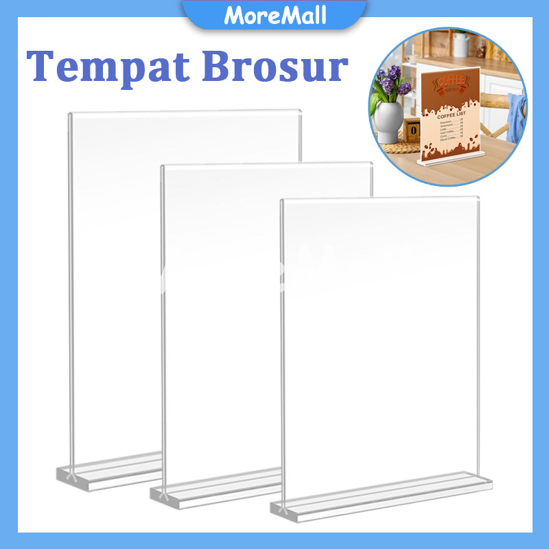

Tempat Brosur A4/A5/A6 / Stand Akrilik / Tent Card Stand Display - Desk