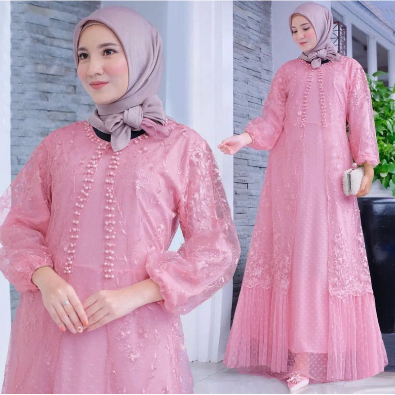 MAXI UTARI (M L XL XXL XXXL) GAMIS BRUKAT GAMIS SYARI GAMIS PESTA GAMIS KONDANGAN GAMIS TERLARIS GAM