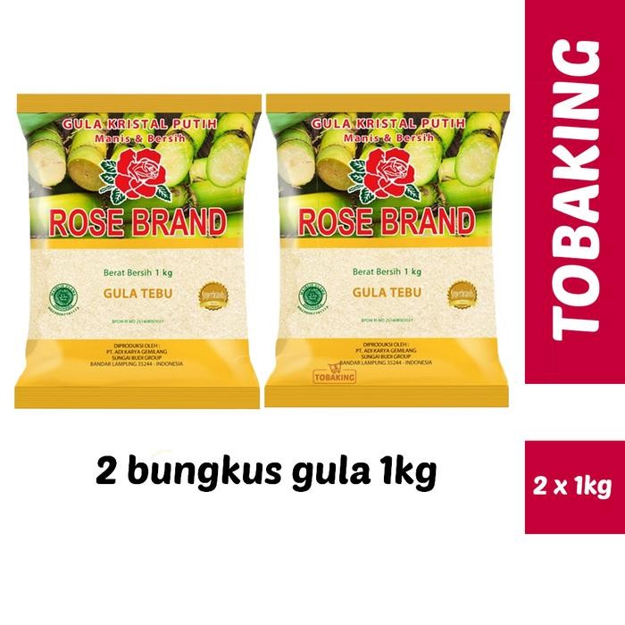 

[Rans Mart] Gula Pasir Rose Brand 1 kg x 2 bungkus Rosebrand