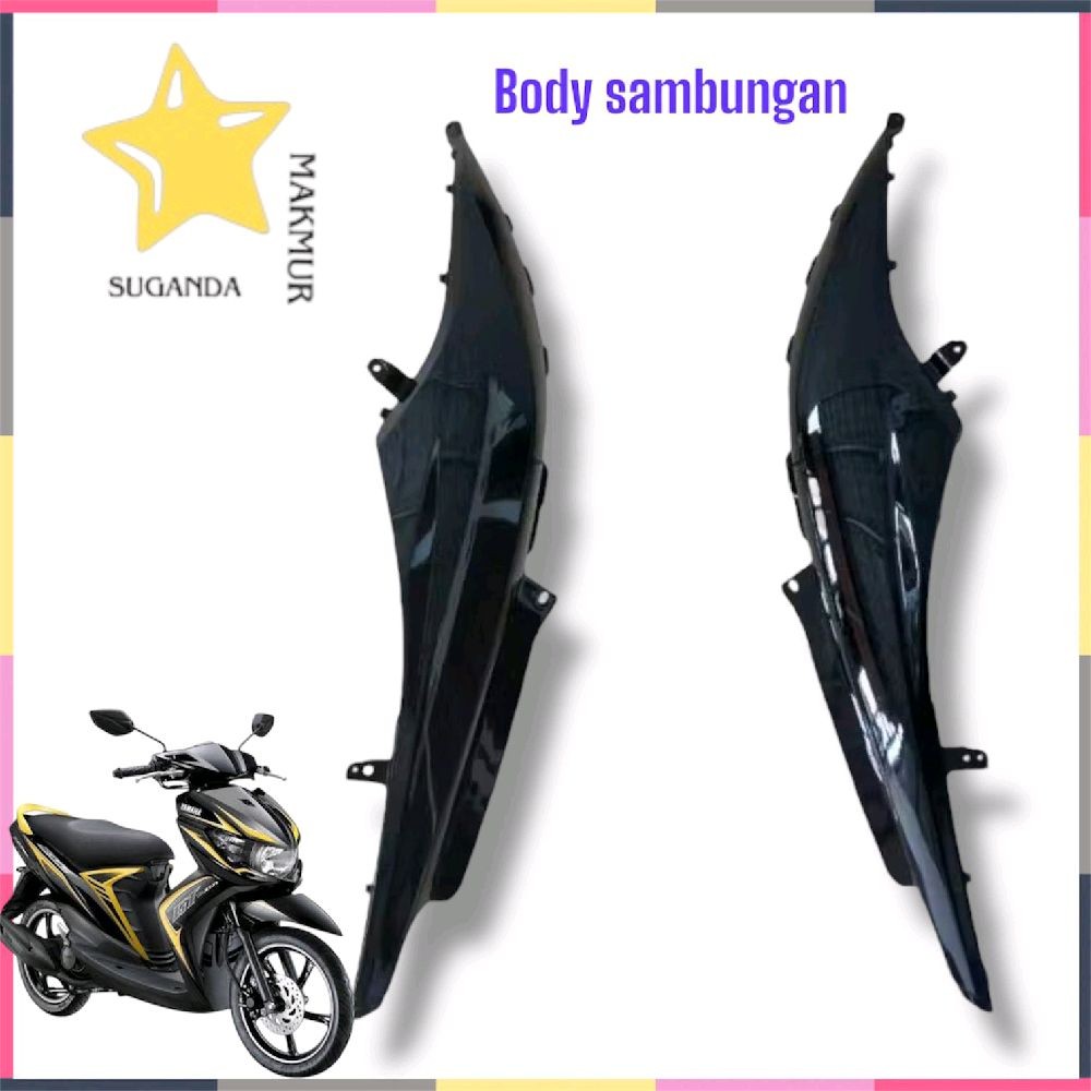 ￼Cover Body Samping Full set Mio Soul GT 115 Hitam