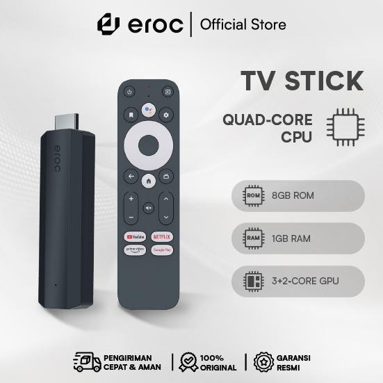 EROC TV Stick Android 11 - Full HD - Google Assistant - Model F1