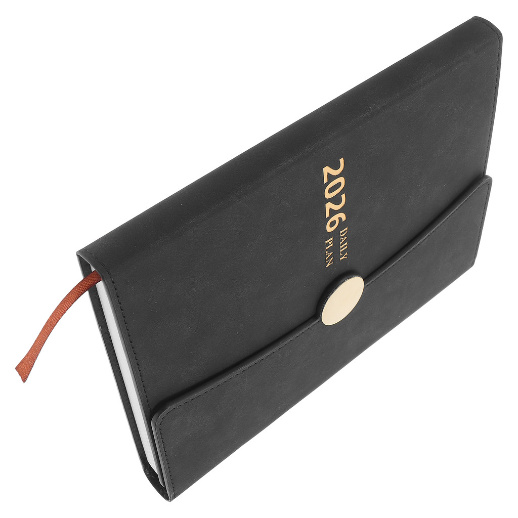 

A5 Daily Weekly Monthly Planner Notebook PU Cover Portable Pocket Size Schedule Organizer Book Student Diary