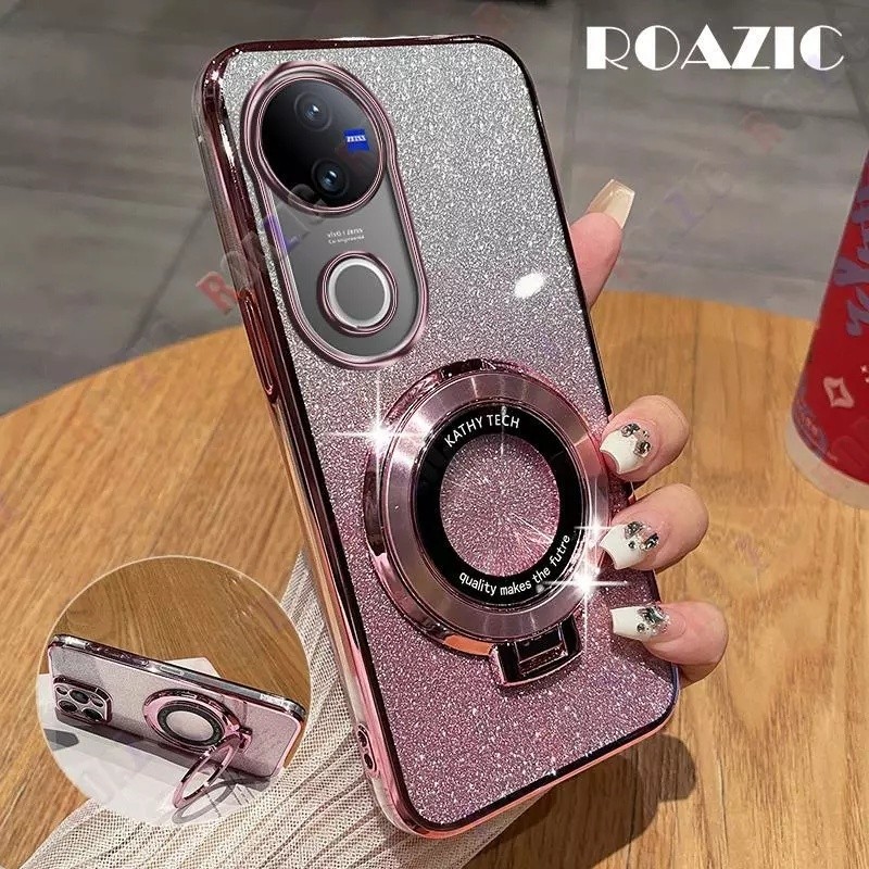 HP Soft Silikon Case VIVO V50 5G Casing  Untuk VIVOV50 5G V2427 Casing berkilau Berlapis bening Phon