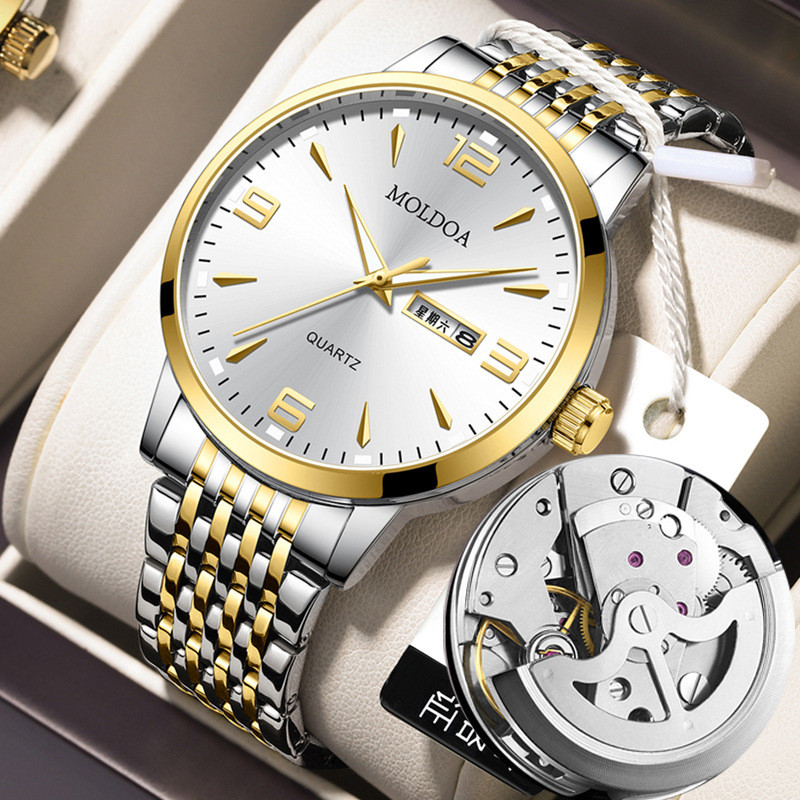 

Jam Tangan Skeleton Mekanik Palsu Otomatis Penuh untuk Pria dengan Kalender Bercahaya Tahan Air