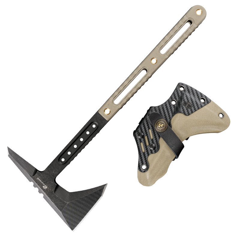 HX Outdoors Dc53 steel tactical axe hunting artillery fire rescue axe,hammer survival firefighter ca