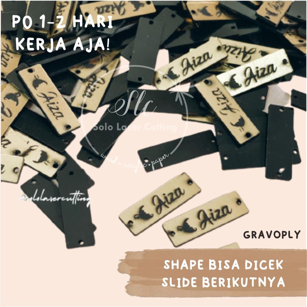 

Label bahan gravoply hijab / label produk grv / label jilbab / label nama / LABEL HIJAB / LABEL BAJU / LABEL LOGO / CUSTOM LOGO / MERK JILBAB / MERK HIJAB