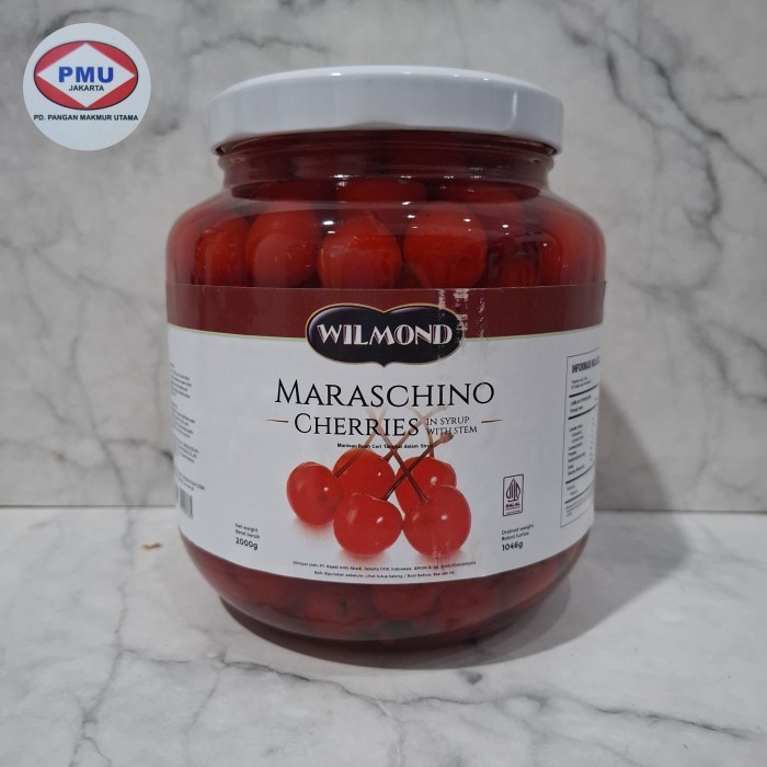 

[Best Seller] red cherry maraschino wilmond - ceri merah tangkai wilmond 2 kg