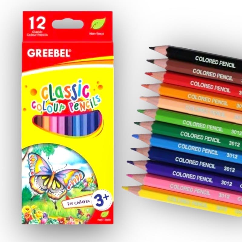 

Pensil Warna Greebel Panjang Isi 12 - 12 Classic Color Pencils 7012