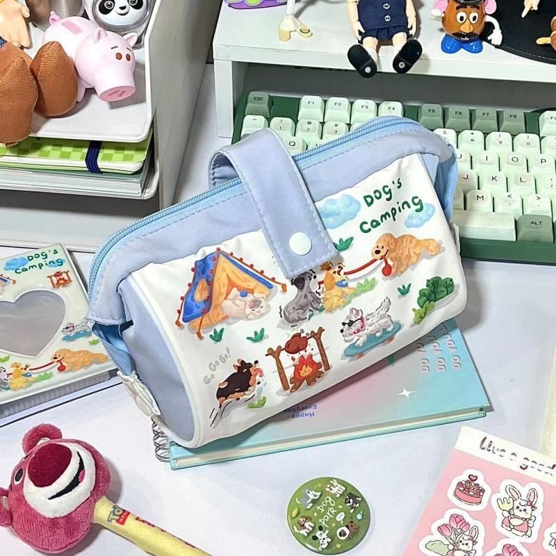 

Anjing berkemah asli di selebriti internet tas pensil gadis bernilai tinggi kotak alat tulis lucu tas penyimpanan alat tulis berkapasitas besar