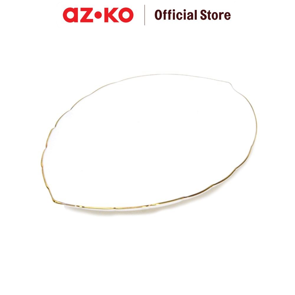 AZKO Delicia 25 cm Piring Sup - Putih Soup Plate Wadah Hidangan Food Grade Piring Sop Kuah Keramik S