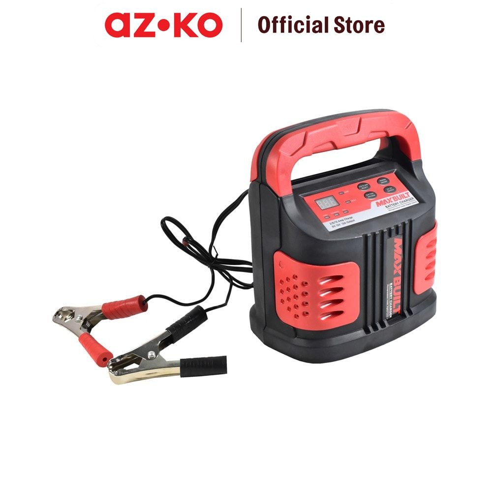 AZKO Maxbuilt Charger Aki Mobil 12V 2A/6A/12A Alat Isi Daya Batre Aki Charger Battery Jumper Peralat