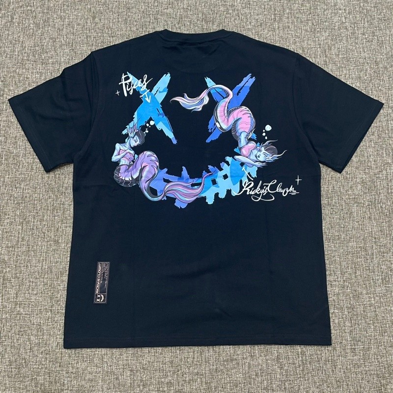 Kaos Oversize Ricky Is Clown Pisces Tee Black Original / RickyisClown