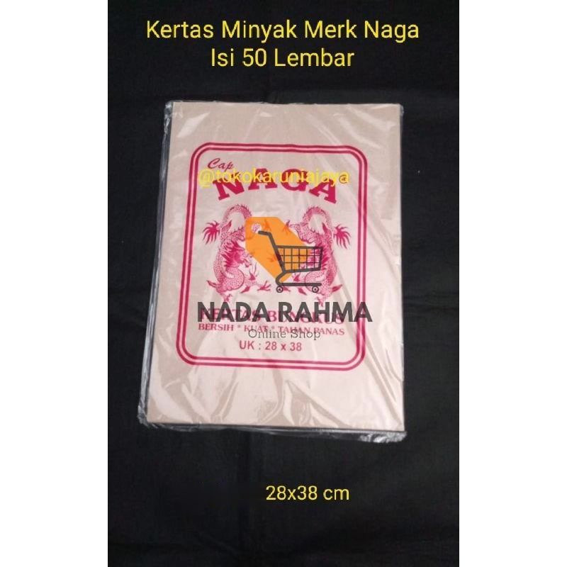 

Kertas Minyak Bungkus Makanan Merk Naga/Lancang Kuning isi 50 60 - NADA OS