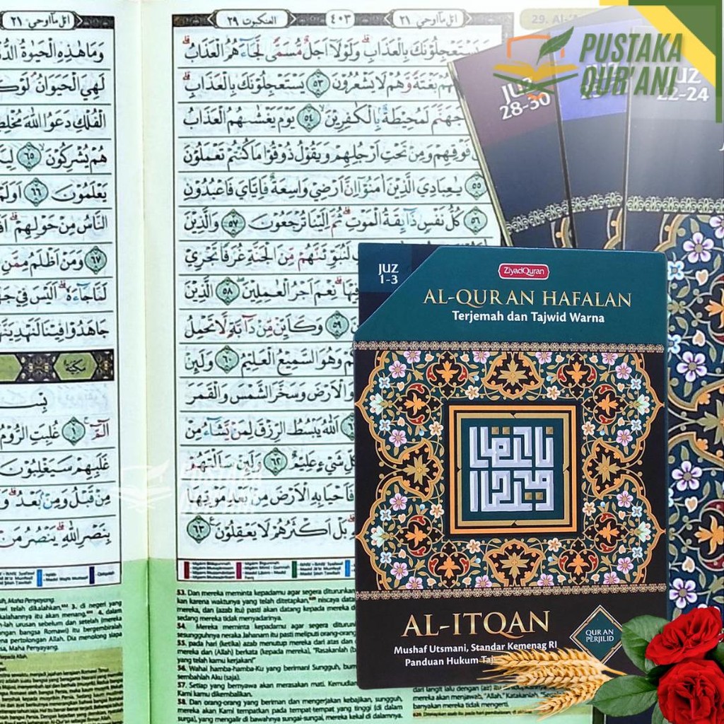Al-Qur'an AL-ITQAN per 3 Juz A5 Quran Hafalan Terjemah  Tajwid Warna | Pustaka Qurani