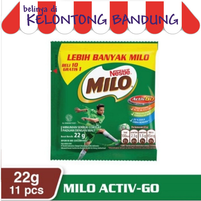 

Milo Active Go Cokelat Sachet Coklat Bubuk - Renceng Renteng Gantung