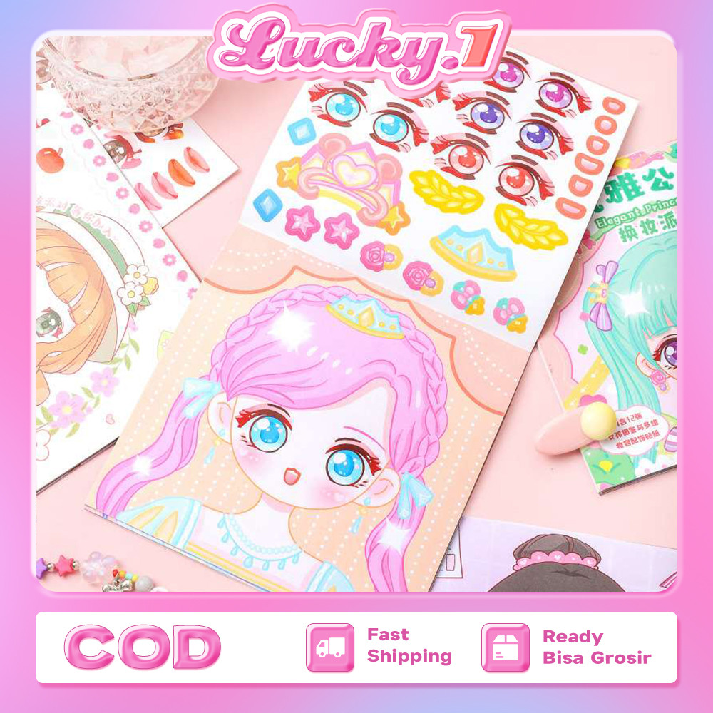 

Buku Stiker Anak DIY Ganti Baju Stiker / DIY Lucu Kartun Berdandan Anak Perempuan Stiker Berdandan Make-up Stiker