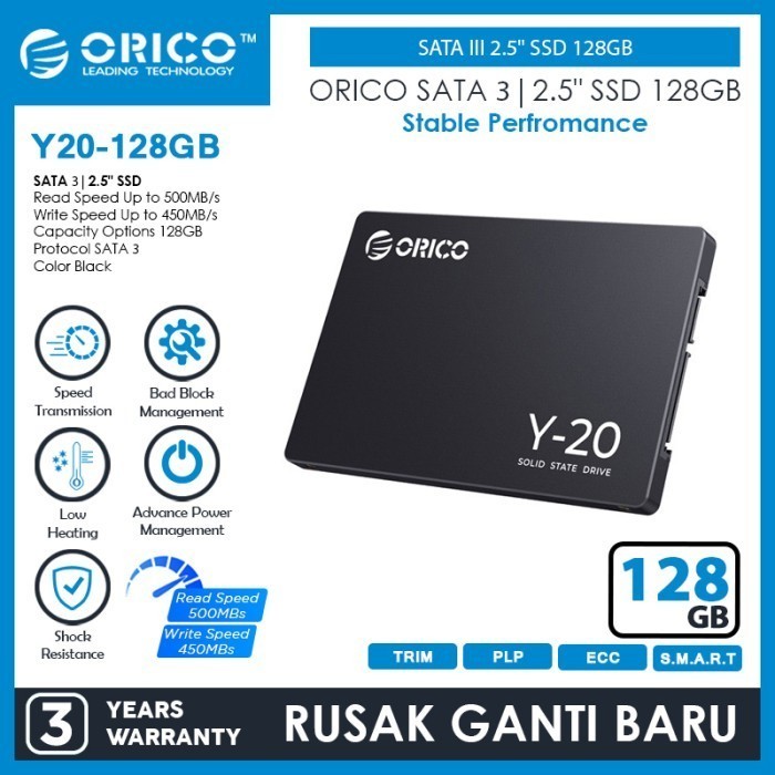 SSD 128GB ORICO Y20 SSD 128Gb SATA III 2.5"