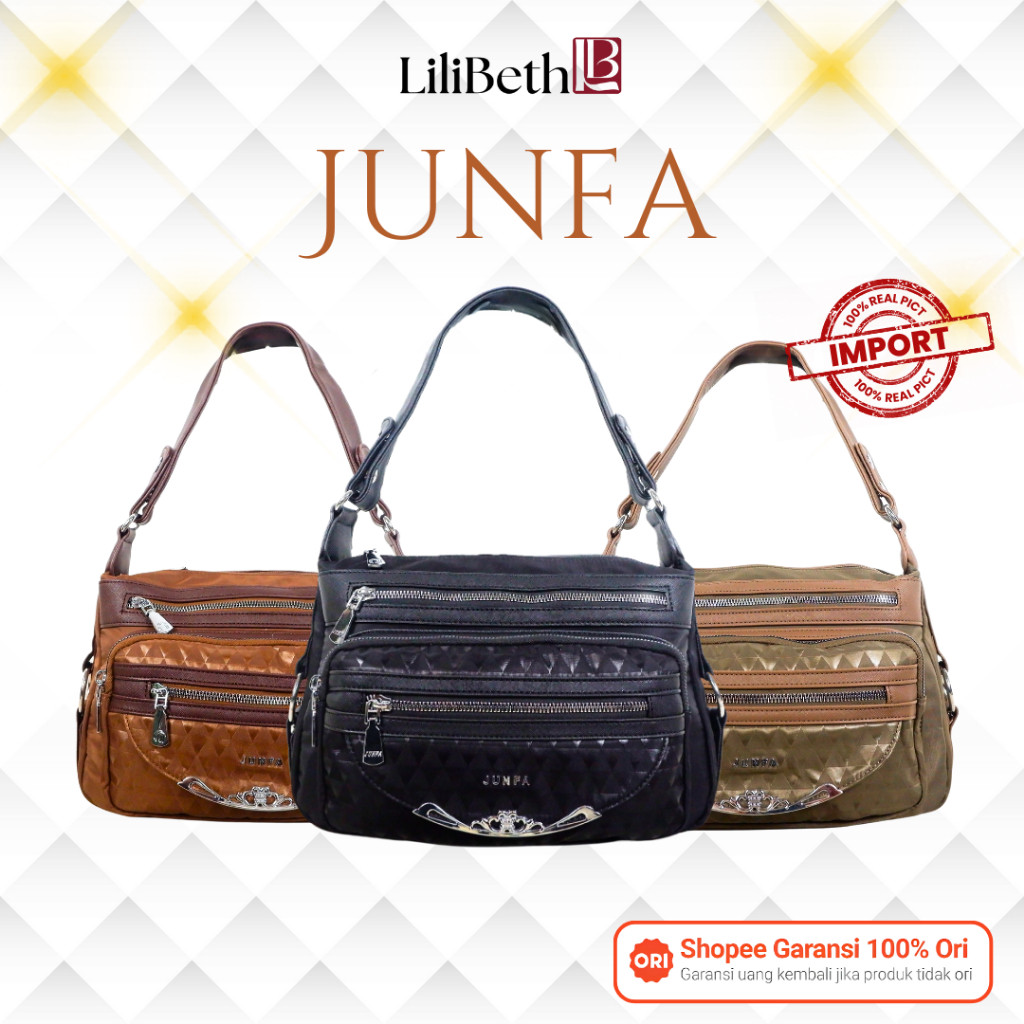 Tas Selempang Junfa Wanita Fashion Import Lilibeth Sling Bag Perempuan Mewah