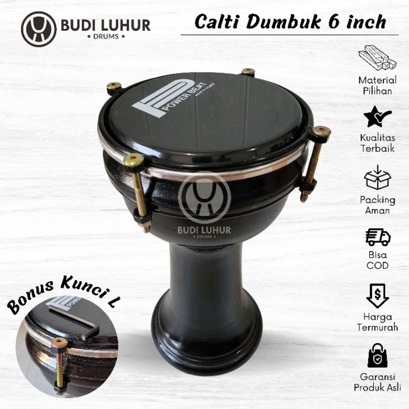 BD50 Calti Darbuka Dumbuk Hitam Ukuran Anak 6 inch Termurah Kualitas Terbaik