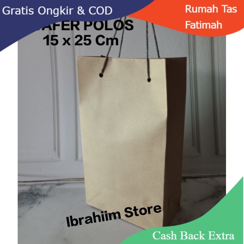 

Promo PAPERBAG POLOS COKLAT UK. 25x15X7 CM / TAS SONGGONG KERTAS TAS SOUVENIR POLOS By Rumah Tas Fatimah