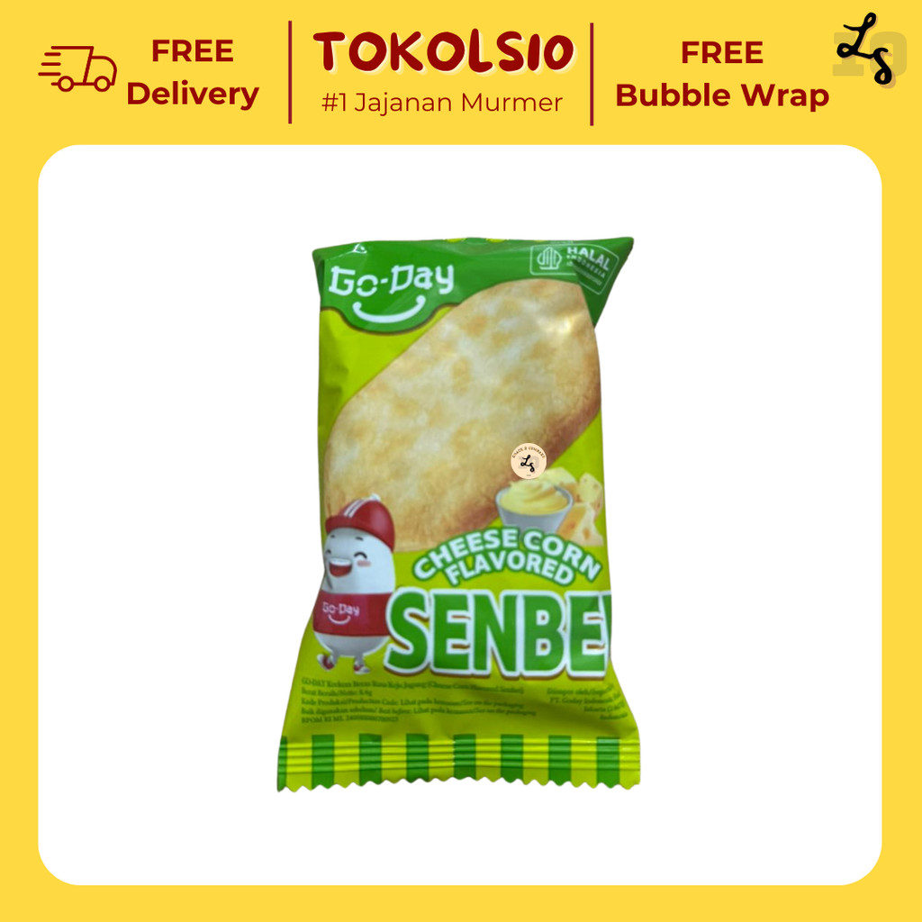 

GoDay Senbei Cheese Corn Flavored Krakers Beras Keju Jagung 8.6gr
