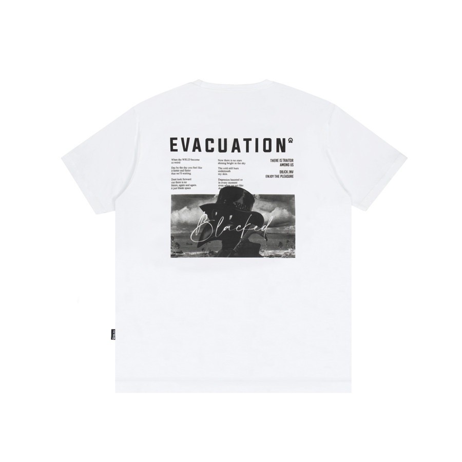 T-shirt Dobujack Evacuation Putih / Dobujack Tshirt Evacuation White Tees / Kaos Dobujack Black Prem