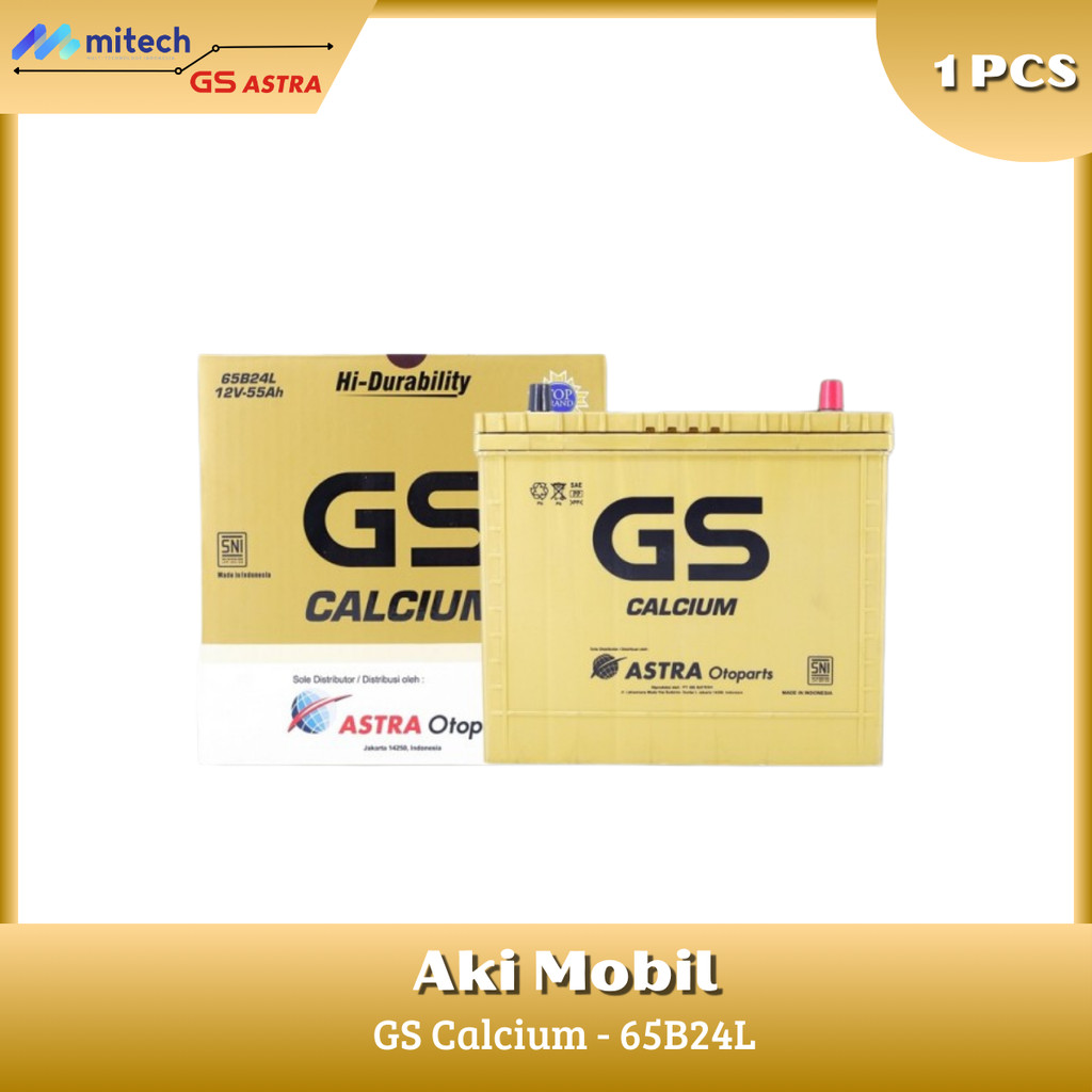 Gs Calcium Astra Aki Kering Mobil 65B24L / NS60L 12V / 55 Ah
