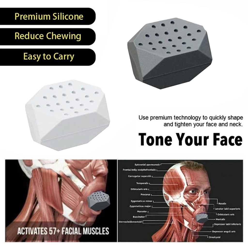 Alat Pengecil Rahang Pengecil Pipi Latihan Rahang Beauty Tool Kit Silikon Jawline Exerciser Rahang T