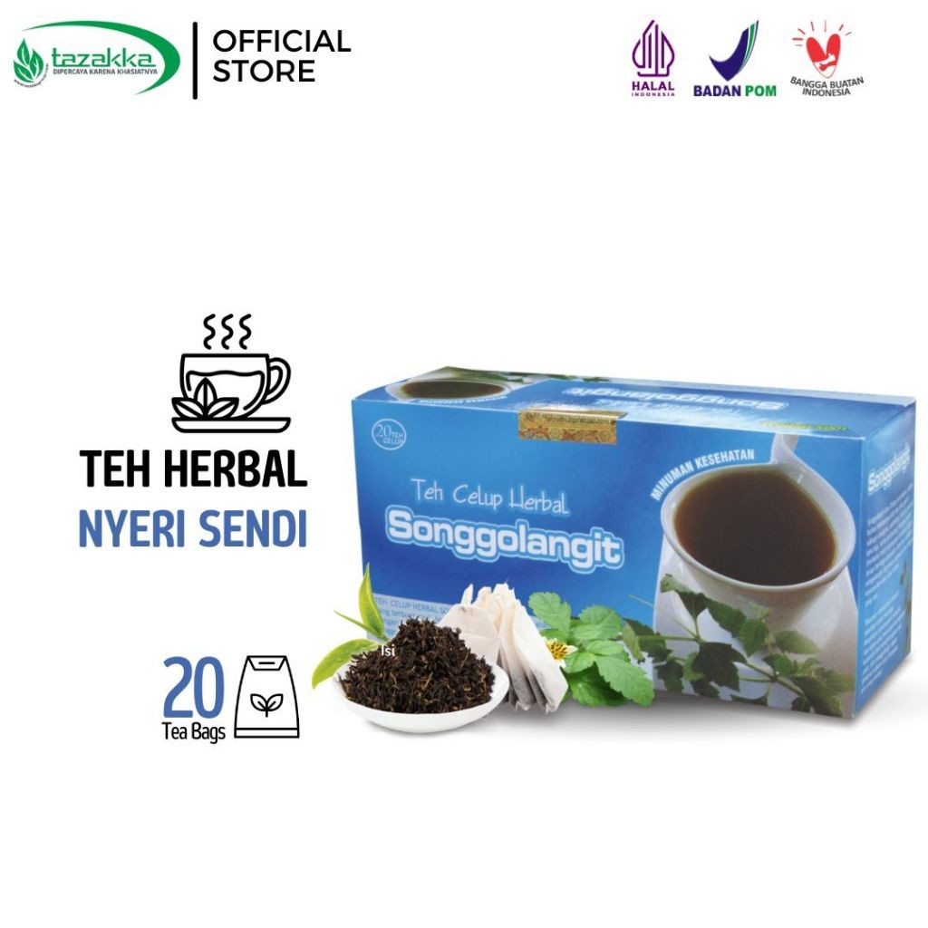 

TAZAKKA Teh Songgolangit Isi 20 Kantung Celup Tea Minuman Kesehatan Herbal Bag Daun Songgo Langit Original