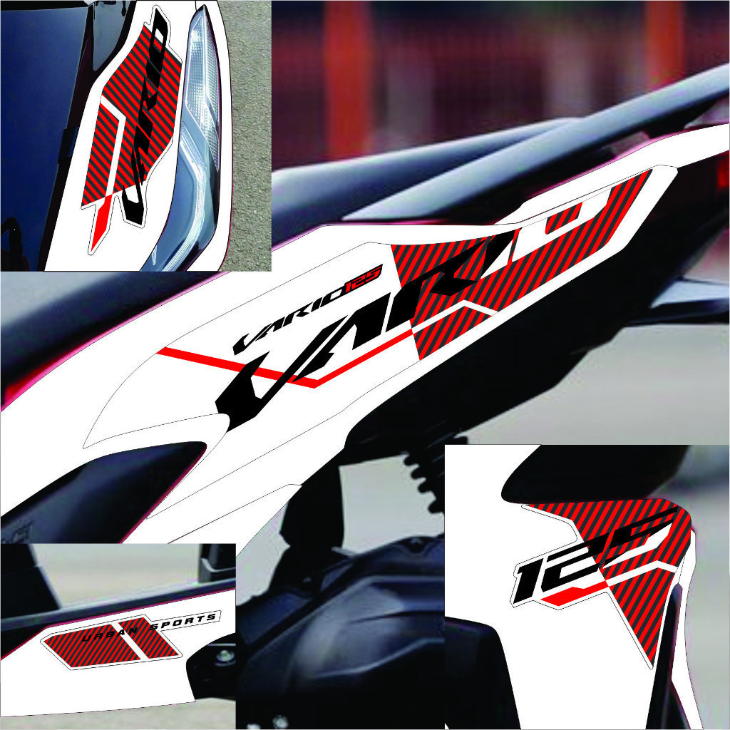 Striping Polet Vario 125/150 Tahun 20118/2018/2019/2020/2021/2022 | Sticker Transparan Vario 150/125